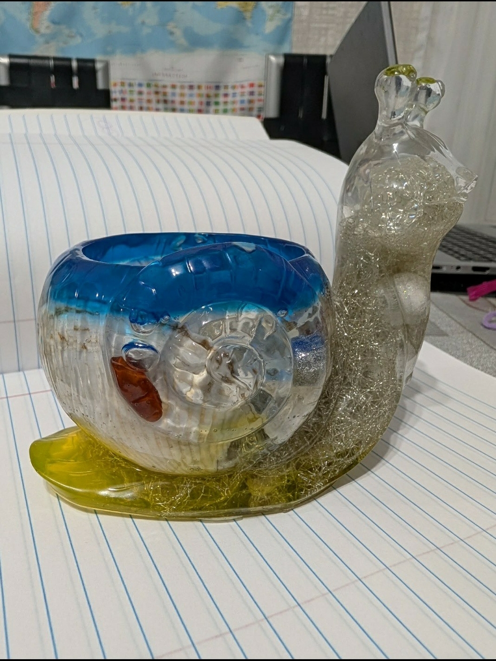 Handmade Resin Snail Planter | Coastal Beach Décor | One of a Kind💙